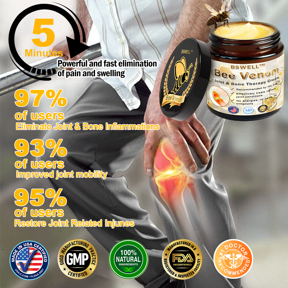 ABMS Certification: BSWELL™ Bee Venom Instant Pain Relief Arthritis Therapy Cream